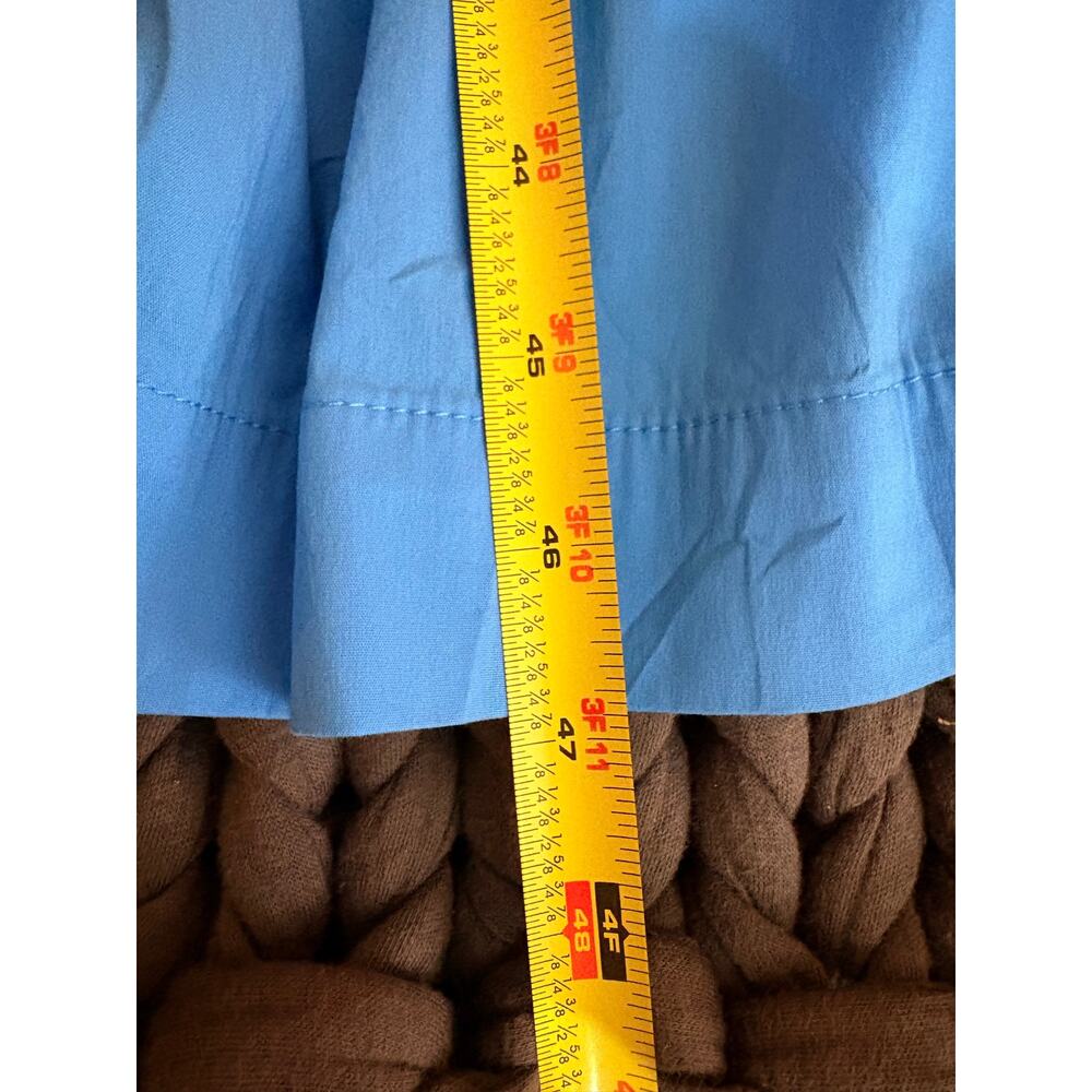 PINKO Azure Blue Drop Waist Midi Dress Coastal Resortwear Minimalist Chic Italy - Picture 9 of 9